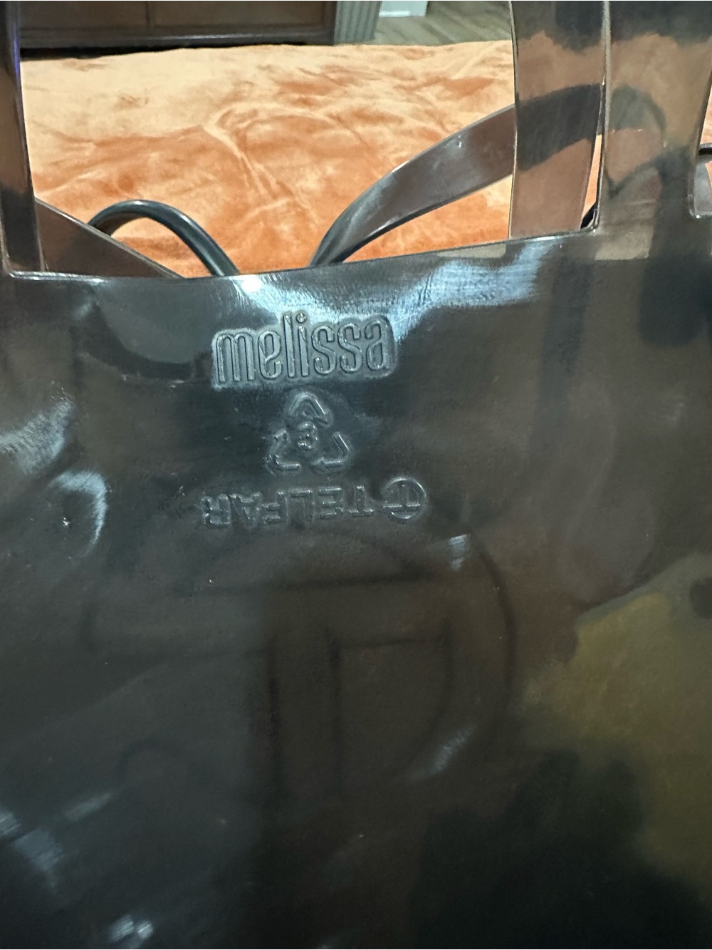 Melissa Black Jelly Tote with Telfar Emblem - Picture 3 of 6